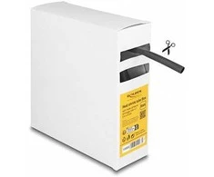 Delock Schrumpfschlauch Box, mit Innenkleber, Schrumpfungsrate 4:1, 5 m x 6 mm juodas