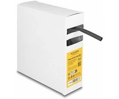 Delock Schrumpfschlauch Box, mit Innenkleber, Schrumpfungsrate 4:1, 5 m x 6 mm juodas