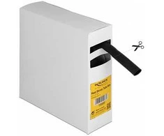 Delock Schrumpfschlauch Box, mit Innenkleber, Schrumpfungsrate 3:1, 5 m x 12,7 mm juodas