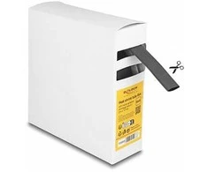 Delock Schrumpfschlauch Box, mit Innenkleber, Schrumpfungsrate 4:1, 5 m x 12 mm juodas