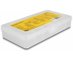 Delock Schrumpfschlauch Sortimentsbox, Schrumpfungsrate 2:1, transparent 196-teilig