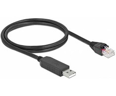 Kabelis USB Delock USB-A - RJ-45 1 m Juodas (64160)