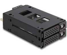 Delock Slim Bay Wechselrahmen für 2 x 2.5? U.2 NVMe SSD mit 5.25? Rahmen