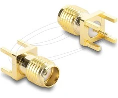 Delock SMA Buchse gerade auf Leiterplatte Gewindelänge 5 mm