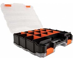 DeLOCK rūšiavimo dėžė su 34 skyriais 320 x 270 x 80 mm oranžinė / juoda, daiktadėžė, juoda, oranžinė, stačiakampė, plastikinė, vienspalvė, 270 mm