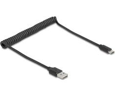USB kabelis Delock USB-A – USB-A 0,8 m Juodas (90133)