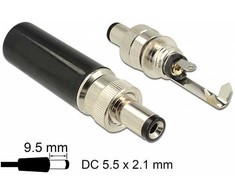DELOCK jungtis DC 2.1x5.5x9.5mm (juodas)
