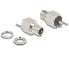 Delock Steckverbinder DC 5,5 x 2,5 mm Buchse zum Einbau Lötversion - Sechskant 20 V / 9 A
