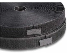 Delock Strapazierfähiges Klettband mit Haft- und Flauschband L 15 m x B 25 mm juodas