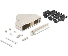 Delock Sub-D Steckergehäuse 37 Pin aus Metall inklusive Steckerverbinder Buchse und Montagematerial