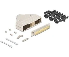 Delock Sub-D Steckergehäuse 37 Pin aus Metall inklusive Steckerverbinder Stecker und Montagematerial