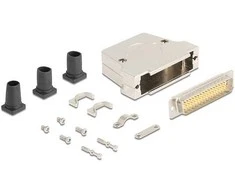 Delock Sub-D Steckergehäuse 50 Pin aus Metall inklusive Steckerverbinder Stecker und Montagematerial