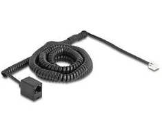 Delock Telefonkabel / Spiralkabel RJ11 Stecker zu RJ45 Buchse juodas 10 m