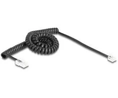 Delock Telefonkabel / Spiralkabel RJ11 Stecker zu RJ45 Stecker juodas 3 m