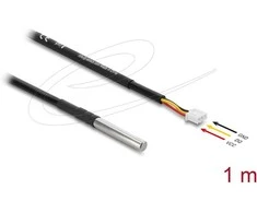 Delock Temperaturfühler-Kabelis mit 3 Pin Pfostenbuchse DS18B20 1 m