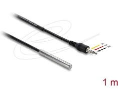 Delock Temperaturfühler-Kabelis mit 3,5 mm 3 Pin Klinkenstecker DS18B20 1 m