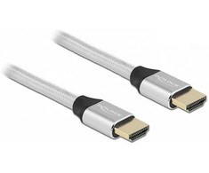 Delock Ultra High Speed HDMI kabelis 48 Gbps 8K 60 Hz sidabrinis 0,5 m sertifikuotas