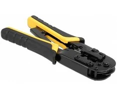 Delock Universelle Crimpzange mit Abisolierer für 8P (RJ45), 6P (RJ12/11) oder 4P Stecker