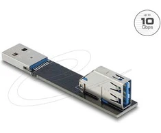 Delock USB 10 Gbps Adapteris USB Typ-A Buchse zu Stecker gedreht 90° oben