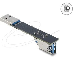 Delock USB 10 Gbps Adapteris USB Typ-A Buchse zu Stecker gedreht 90° unten