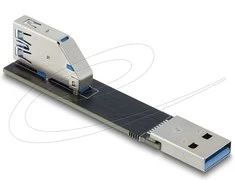 Delock USB 10 Gbps Adapteris USB Typ-A Buchse zu Stecker gedreht 90° oben