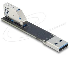 Delock USB 10 Gbps Adapteris USB Typ-A Buchse zu Stecker gedreht 90° unten