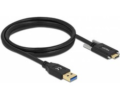 Delock USB 10 Gbps Kabelis Typ-A Stecker zu USB Type-C™ Stecker mit Schrauben seitlich 1,5 m