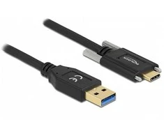 Delock USB 10 Gbps Kabelis Typ-A Stecker zu USB Type-C™ Stecker mit Schrauben seitlich 1,5 m