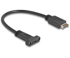 Delock USB 10 Gbps Kabelis USB Typ-E Key A 20 Pin Stecker zu USB Type-C™ Buchse zum Einbau 25 cm
