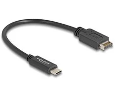 Delock USB 10 Gbps Kabelis USB Typ-E Key A 20 Pin Stecker zu USB Type-C™ Stecker 25 cm