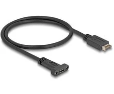 Delock USB 10 Gbps Kabelis USB Typ-E Key A 20 Pin Stecker zu USB Type-C™ Buchse zum Einbau 50 cm