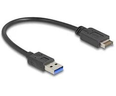 Delock USB 10 Gbps Kabelis USB Typ-E Key A 20 Pin Stecker zu USB Typ-A Stecker 30 cm