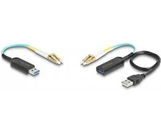 DELOCK USB 10 Gbps Typ-A Extender Set uber LC Duplex Kabelis