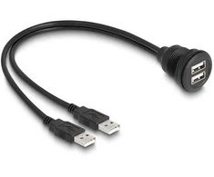 DELOCK USB 2.0 Kabelis 2 x USB Typ-A Stecker zu 2 x USB Typ A