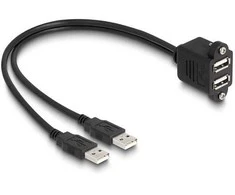 DELOCK USB 2.0 Kabelis 2x USB Typ-A Stecker zu 2x USB Typ-A Bu