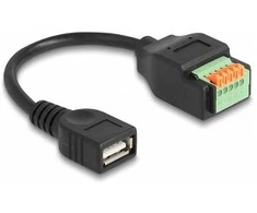 DELOCK USB 2.0 Kabelis Typ-A Bu > Terminalblock Adapteris 15cm