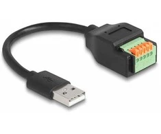 DELOCK USB 2.0 Kabelis Typ-A St > Terminalblock Adapteris 15cm