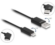 DELOCK USB 2.0 Kabelis Typ-A St. zu USB Type-C St. 60 W 1.2 m