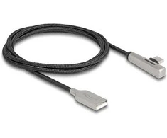 DELOCK USB 2.0 Kabelis Typ-A St. zu USB Type-C St. 60 W 1 m