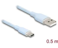 DELOCK USB 2.0 Kabelis USB Typ-A St > USB Typ-C St 0.5m blau