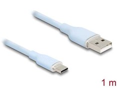DELOCK USB 2.0 Kabelis USB Typ-A St > USB Typ-C St 1m blau