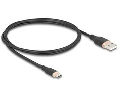 DELOCK USB 2.0 Kabelis USB Typ-A St > USB Typ-C St 1m juodas