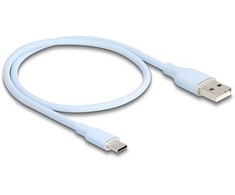 DELOCK USB 2.0 Kabelis USB Typ-A St > USB Typ-C St 0.5m blau