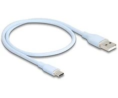 DELOCK USB 2.0 Kabelis USB Typ-A St > USB Typ-C St 0.5m blau