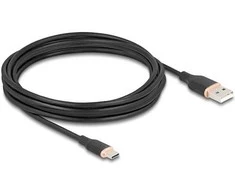 DELOCK USB 2.0 Kabelis USB Typ-A St > USB Typ-C St 4m juodas