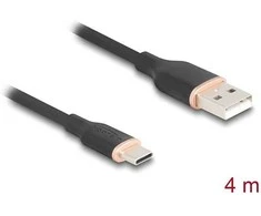 DELOCK USB 2.0 Kabelis USB Typ-A St > USB Typ-C St 4m juodas