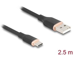 DELOCK USB 2.0 Kabelis USB Typ-A St > USB Typ-C St 2.5m schw.