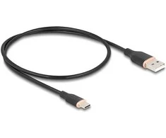 DELOCK USB 2.0 Kabelis USB Typ-A St > USB Typ-C St 0.5m schw.