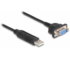 Kabelis USB Delock USB-A - RS-232 0.5 m Juodas
