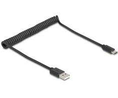 Kabelis USB Delock USB-A – USB-C 0,75 m Juodas (90368)